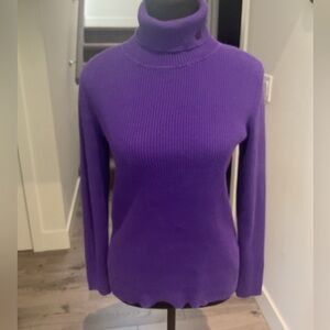 Lauren Ralph Lauren Vibrant Plum Purple Turtleneck Sweater